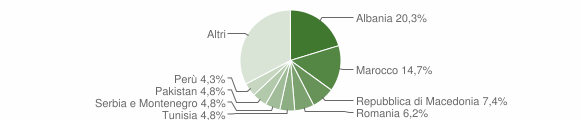 Grafico cittadinanza stranieri - Laives 2007
