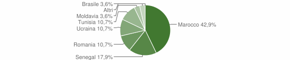 Grafico cittadinanza stranieri - Cimone 2009