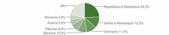 Grafico cittadinanza stranieri - Ora 2004