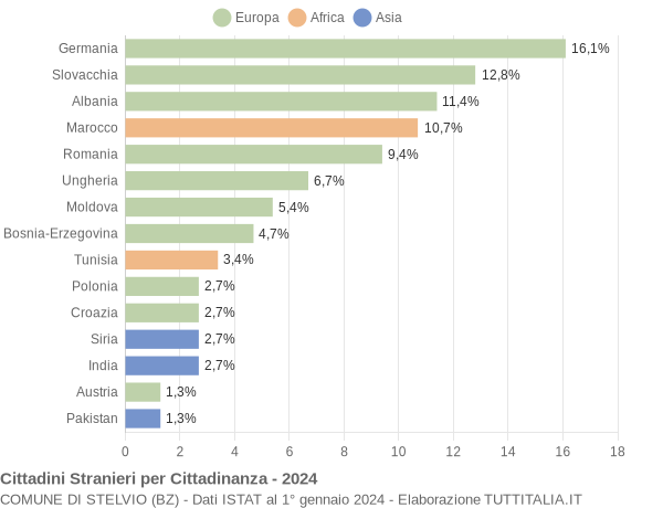 Grafico cittadinanza stranieri - Stelvio 2024