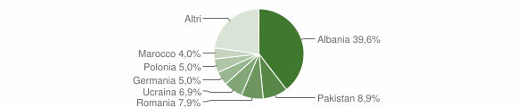 Grafico cittadinanza stranieri - Isera 2009