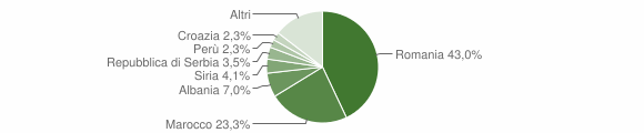 Grafico cittadinanza stranieri - Tuenno 2010
