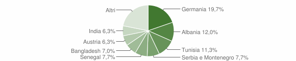 Grafico cittadinanza stranieri - Fiè allo Sciliar 2005