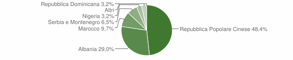 Grafico cittadinanza stranieri - Bieno 2007