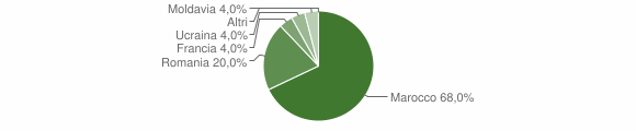 Grafico cittadinanza stranieri - Valfloriana 2010