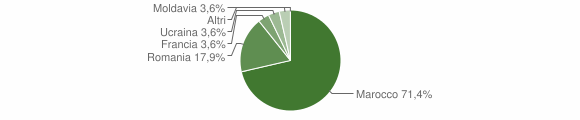 Grafico cittadinanza stranieri - Valfloriana 2011