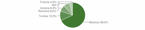 Grafico cittadinanza stranieri - Valfloriana 2012