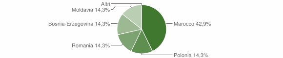 Grafico cittadinanza stranieri - Preore 2010