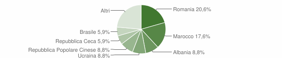Grafico cittadinanza stranieri - Bedollo 2007