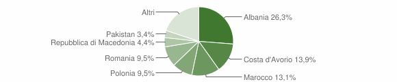 Grafico cittadinanza stranieri - Ledro 2015