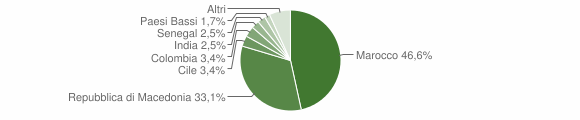 Grafico cittadinanza stranieri - Fornace 2004