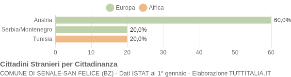 Grafico cittadinanza stranieri - Senale-San Felice 2004