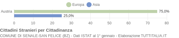 Grafico cittadinanza stranieri - Senale-San Felice 2012