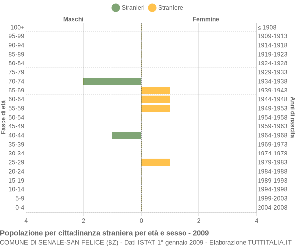 Grafico cittadini stranieri - Senale-San Felice 2009