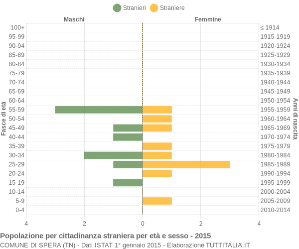 Grafico cittadini stranieri - Spera 2015