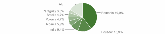 Grafico cittadinanza stranieri - Carisolo 2012