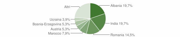 Grafico cittadinanza stranieri - Nogaredo 2013