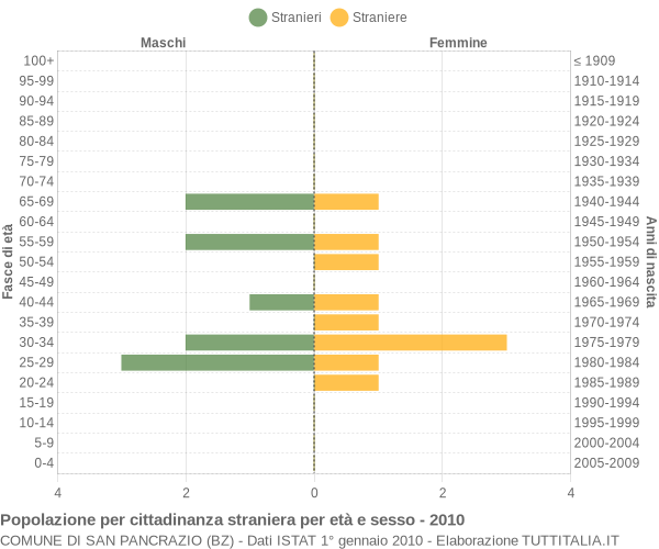 Grafico cittadini stranieri - San Pancrazio 2010