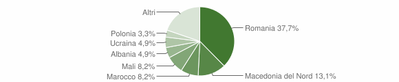 Grafico cittadinanza stranieri - Novaledo 2023