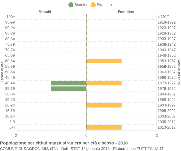 Grafico cittadini stranieri - Sagron Mis 2018