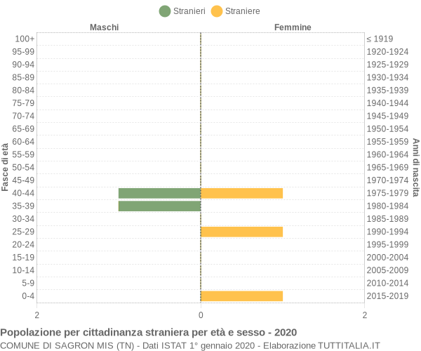 Grafico cittadini stranieri - Sagron Mis 2020