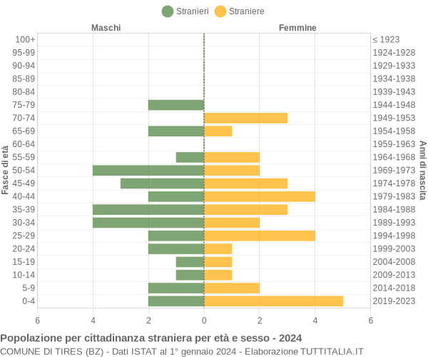 Grafico cittadini stranieri - Tires 2024