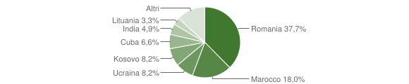 Grafico cittadinanza stranieri - Vervò 2012