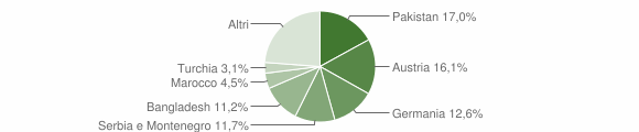 Grafico cittadinanza stranieri - Vipiteno 2004