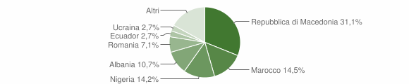 Grafico cittadinanza stranieri - Fossato di Vico 2007