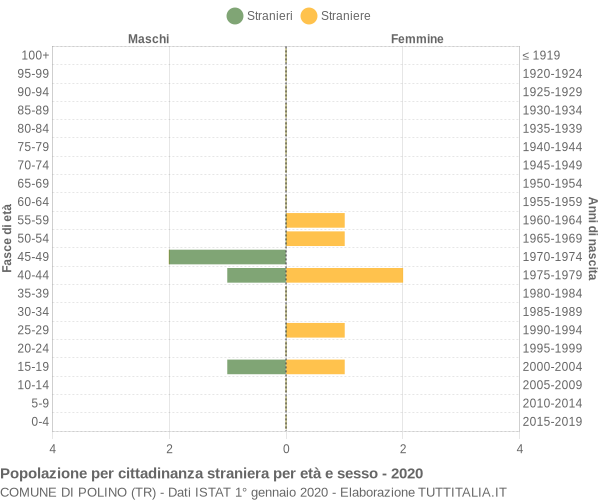 Grafico cittadini stranieri - Polino 2020