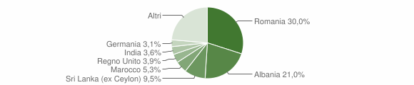 Grafico cittadinanza stranieri - Città della Pieve 2015