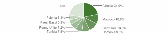 Grafico cittadinanza stranieri - Tuoro sul Trasimeno 2007