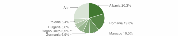 Grafico cittadinanza stranieri - Tuoro sul Trasimeno 2013