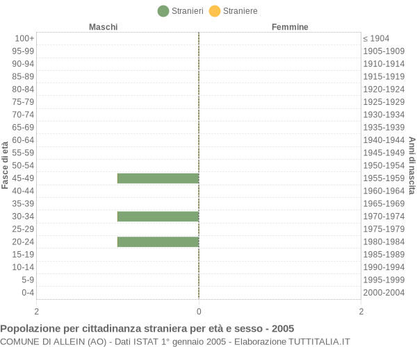 Grafico cittadini stranieri - Allein 2005