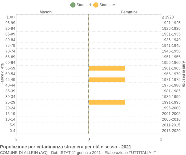 Grafico cittadini stranieri - Allein 2021