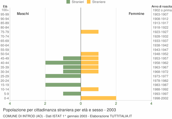 Grafico cittadini stranieri - Introd 2003