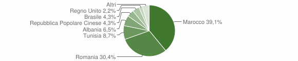 Grafico cittadinanza stranieri - Pontey 2011