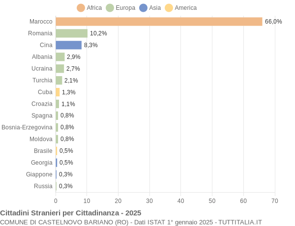 Grafico cittadinanza stranieri - Castelnovo Bariano 2025