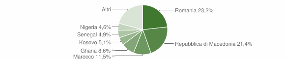 Grafico cittadinanza stranieri - Fonte 2011