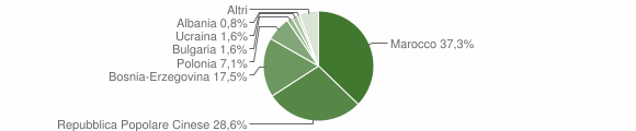 Grafico cittadinanza stranieri - Bagnolo di Po 2007