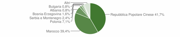 Grafico cittadinanza stranieri - Bagnolo di Po 2008