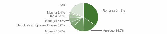 Grafico cittadinanza stranieri - Trebaseleghe 2011