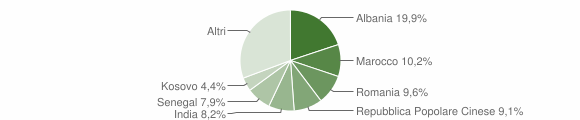 Grafico cittadinanza stranieri - Mareno di Piave 2013