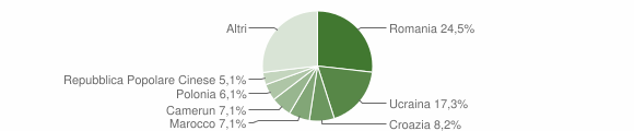 Grafico cittadinanza stranieri - Auronzo di Cadore 2011