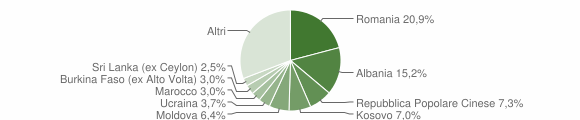 Grafico cittadinanza stranieri - Silea 2023