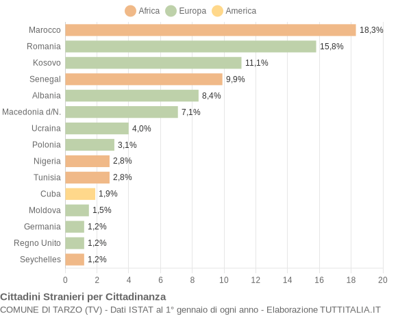 Grafico cittadinanza stranieri - Tarzo 2015