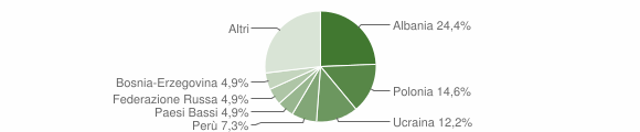 Grafico cittadinanza stranieri - Borca di Cadore 2006