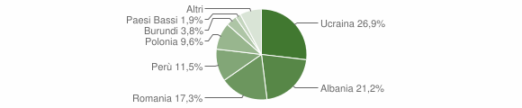 Grafico cittadinanza stranieri - Borca di Cadore 2014