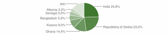 Grafico cittadinanza stranieri - Zermeghedo 2015