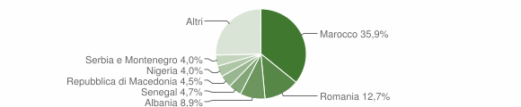 Grafico cittadinanza stranieri - Borso del Grappa 2008